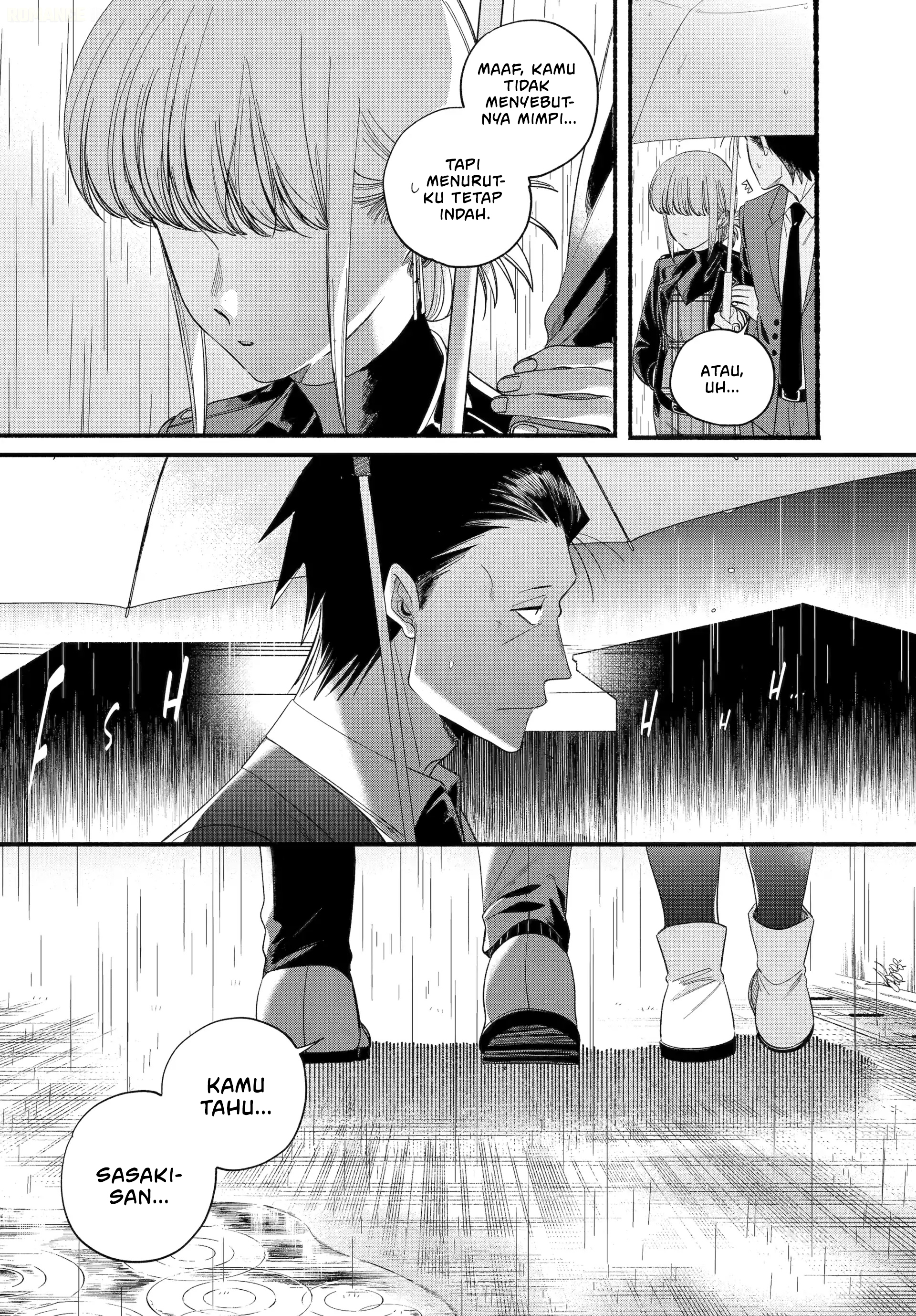 A Story About Smoking at the Back of the Supermarket (Super no Ura de Yani Suu Futari) Chapter 53 Bahasa Indonesia