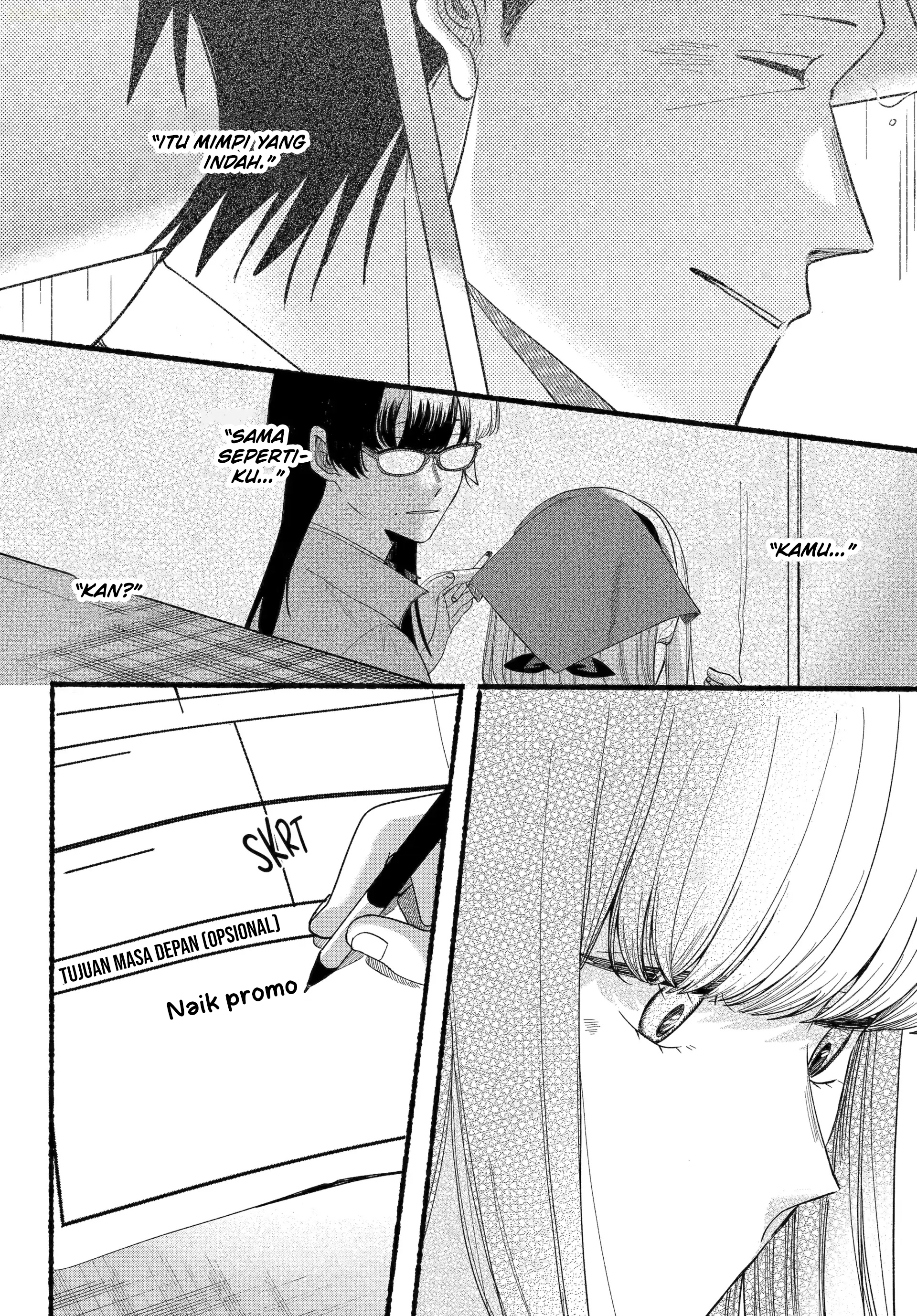 A Story About Smoking at the Back of the Supermarket (Super no Ura de Yani Suu Futari) Chapter 54 Bahasa Indonesia