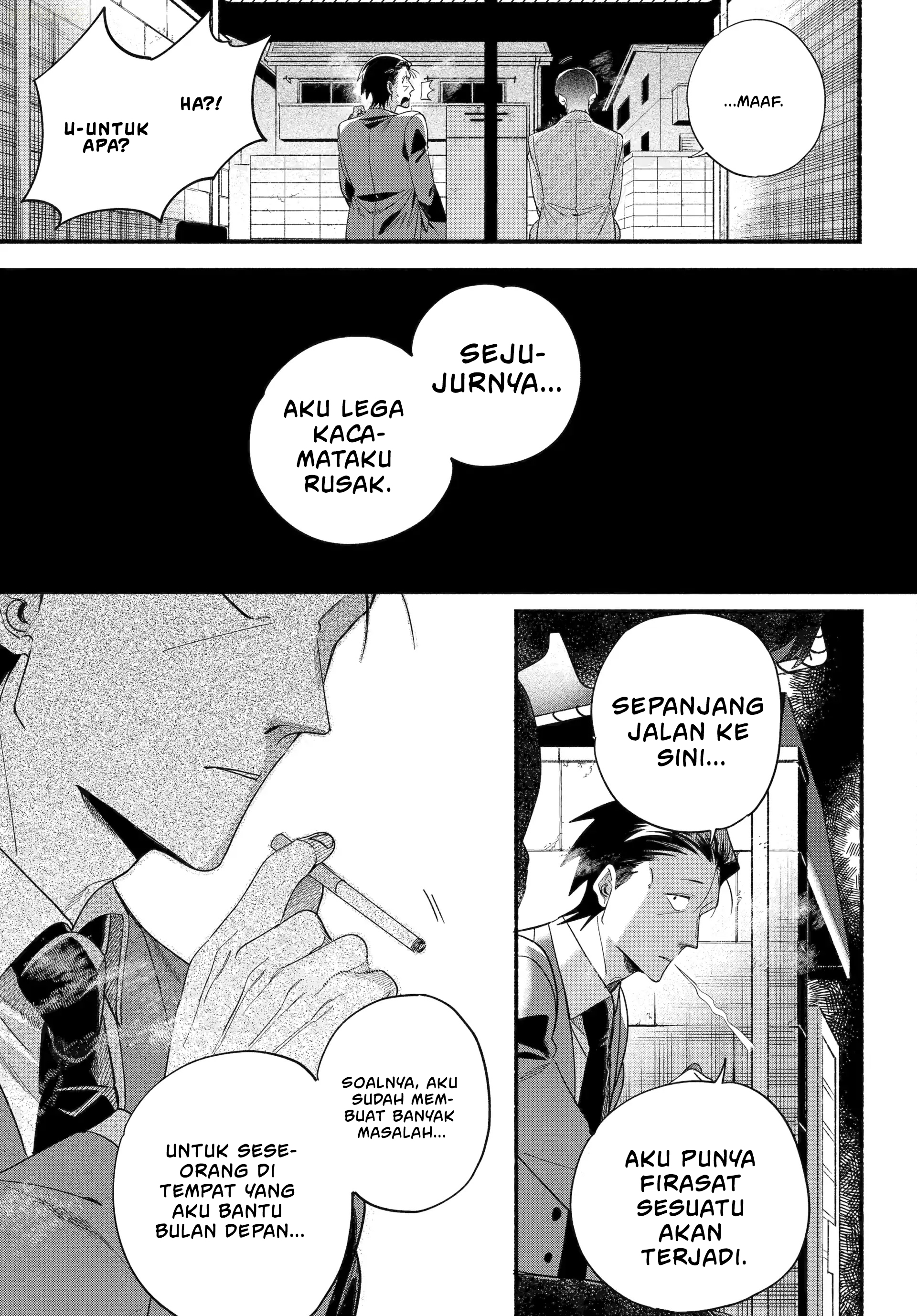 A Story About Smoking at the Back of the Supermarket (Super no Ura de Yani Suu Futari) Chapter 54 Bahasa Indonesia