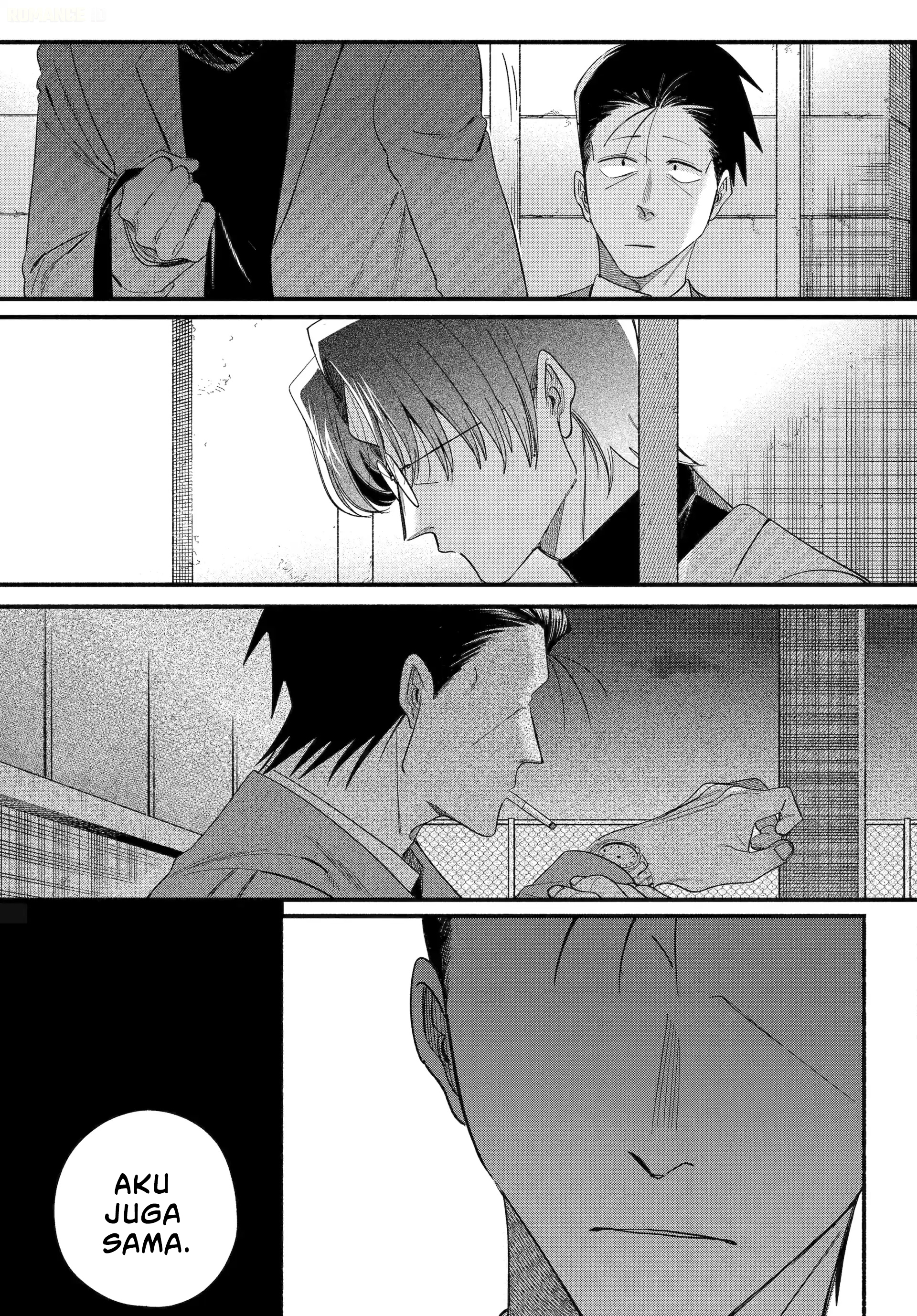 A Story About Smoking at the Back of the Supermarket (Super no Ura de Yani Suu Futari) Chapter 54 Bahasa Indonesia