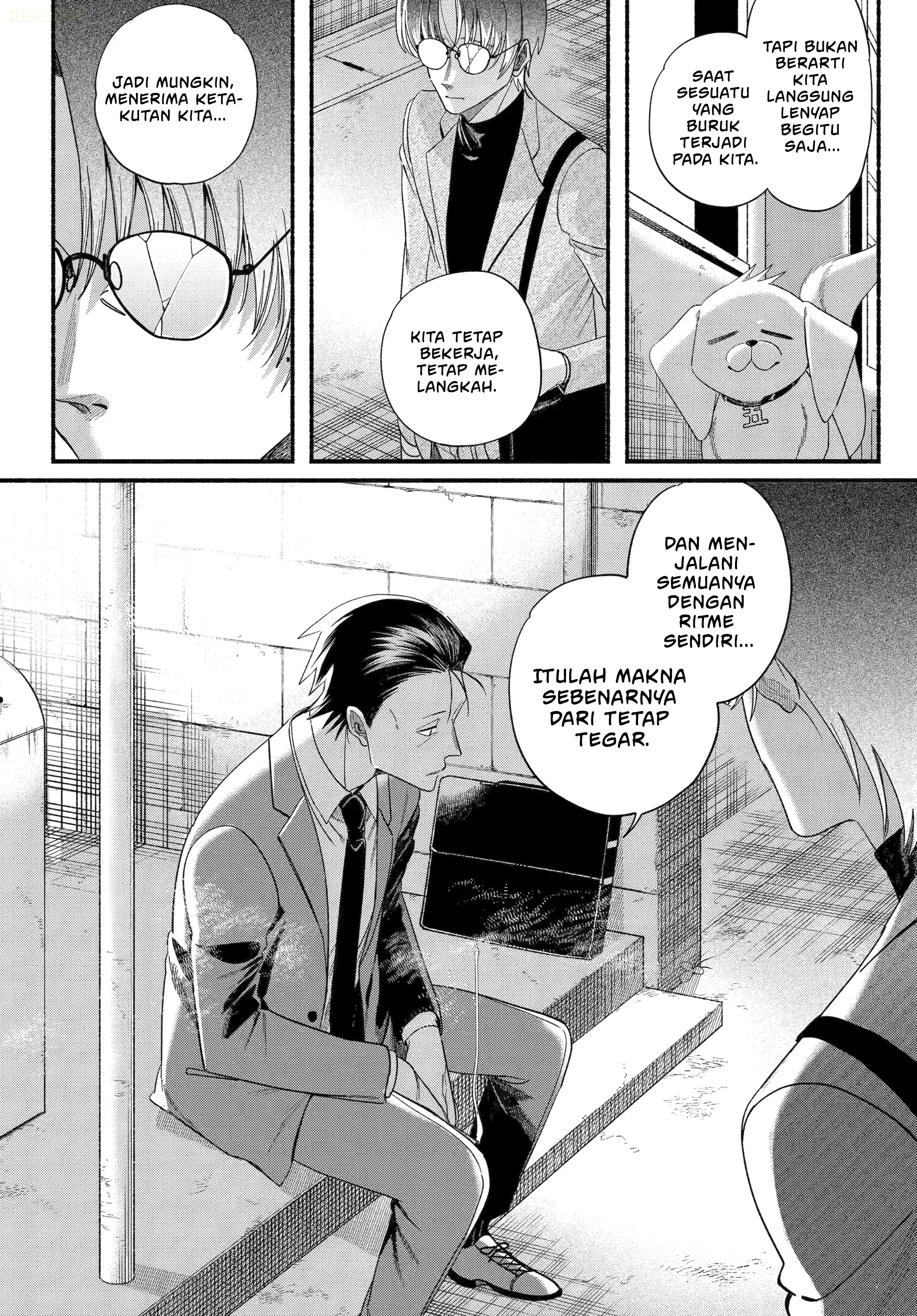 A Story About Smoking at the Back of the Supermarket (Super no Ura de Yani Suu Futari) Chapter 54 Bahasa Indonesia