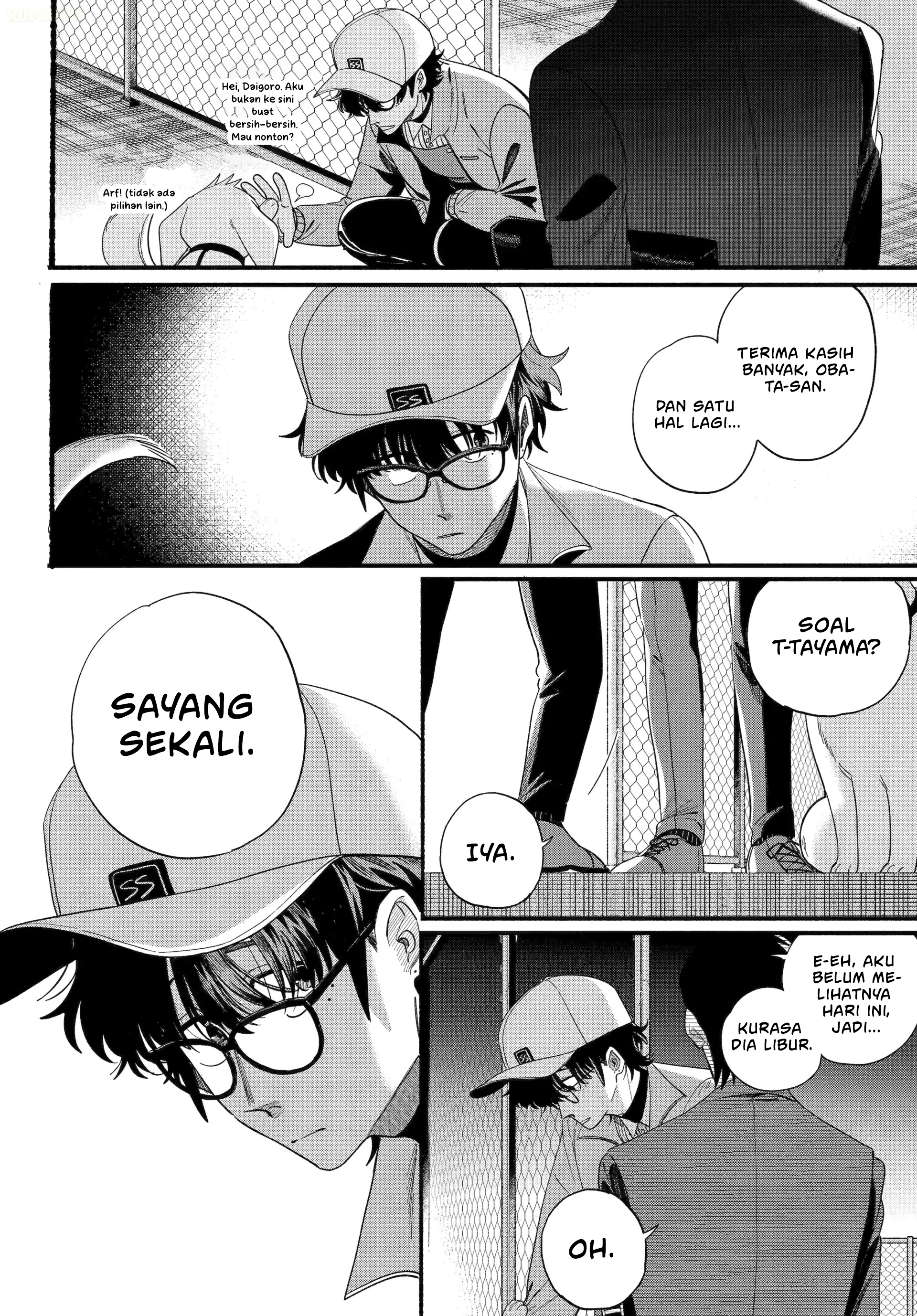 A Story About Smoking at the Back of the Supermarket (Super no Ura de Yani Suu Futari) Chapter 54 Bahasa Indonesia