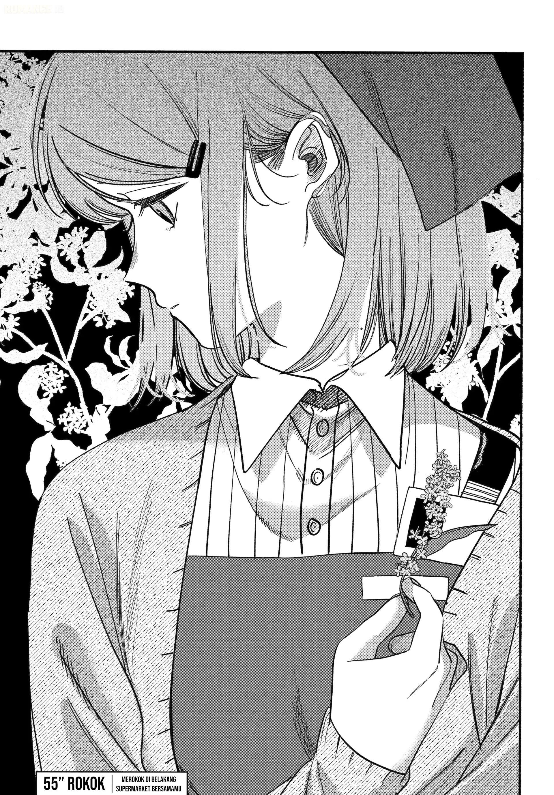 A Story About Smoking at the Back of the Supermarket (Super no Ura de Yani Suu Futari) Chapter 55 Bahasa Indonesia