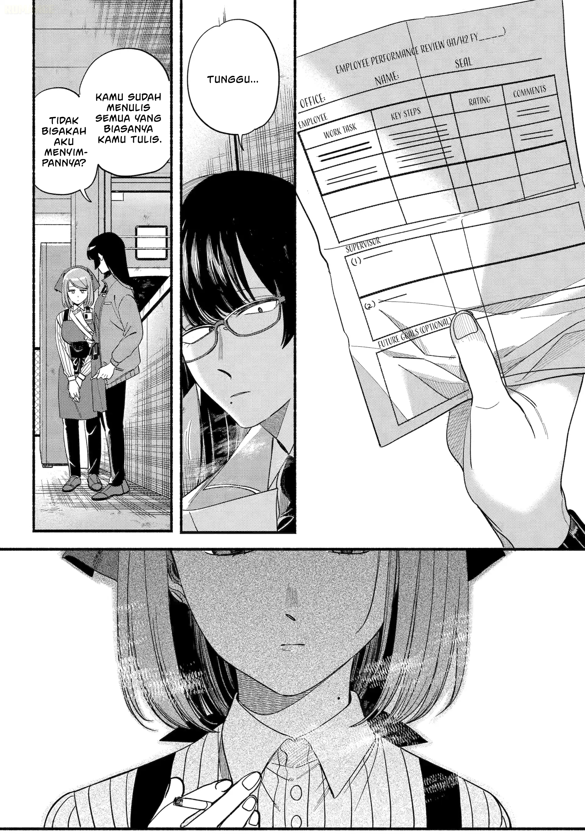 A Story About Smoking at the Back of the Supermarket (Super no Ura de Yani Suu Futari) Chapter 55 Bahasa Indonesia