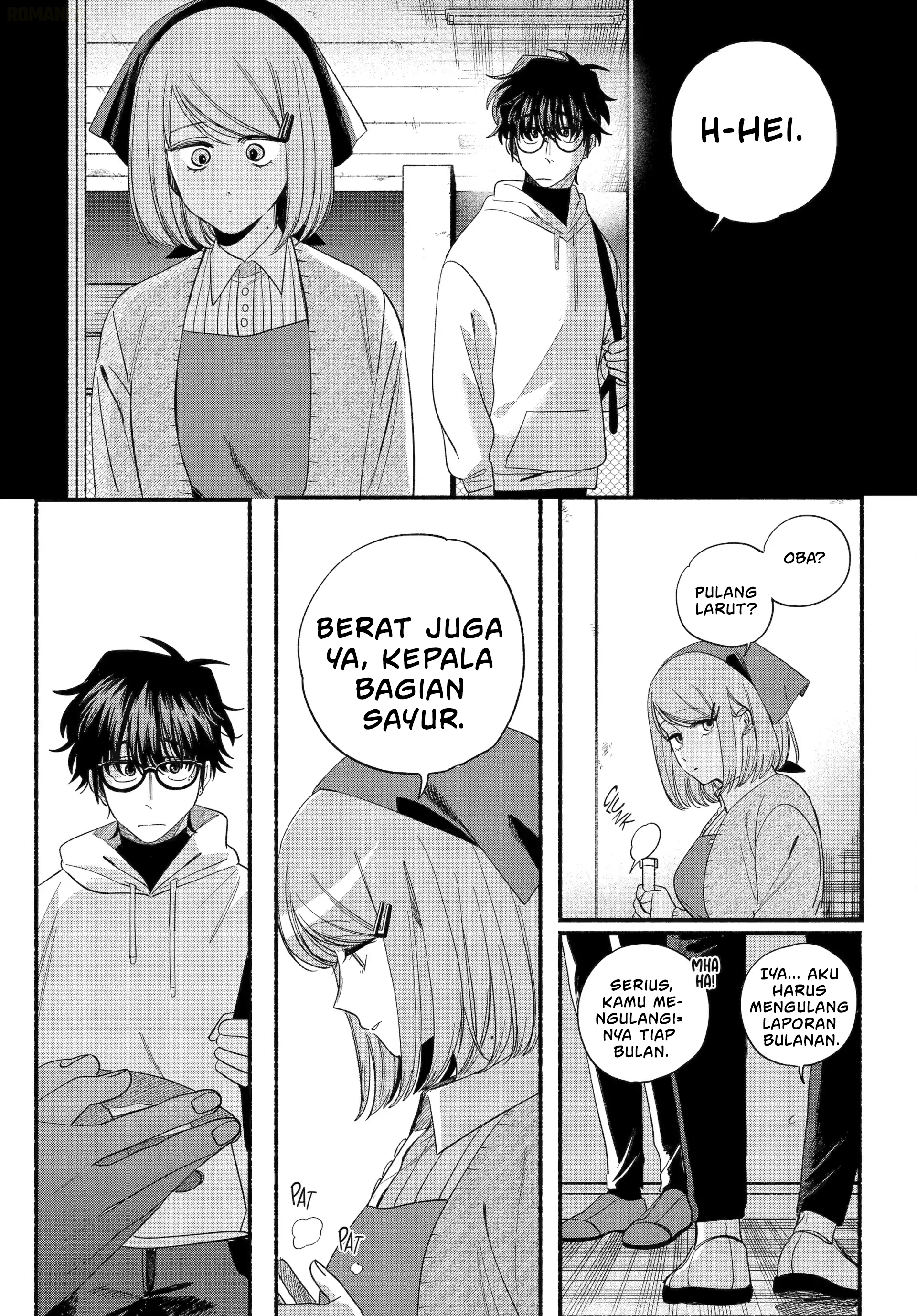 A Story About Smoking at the Back of the Supermarket (Super no Ura de Yani Suu Futari) Chapter 55 Bahasa Indonesia