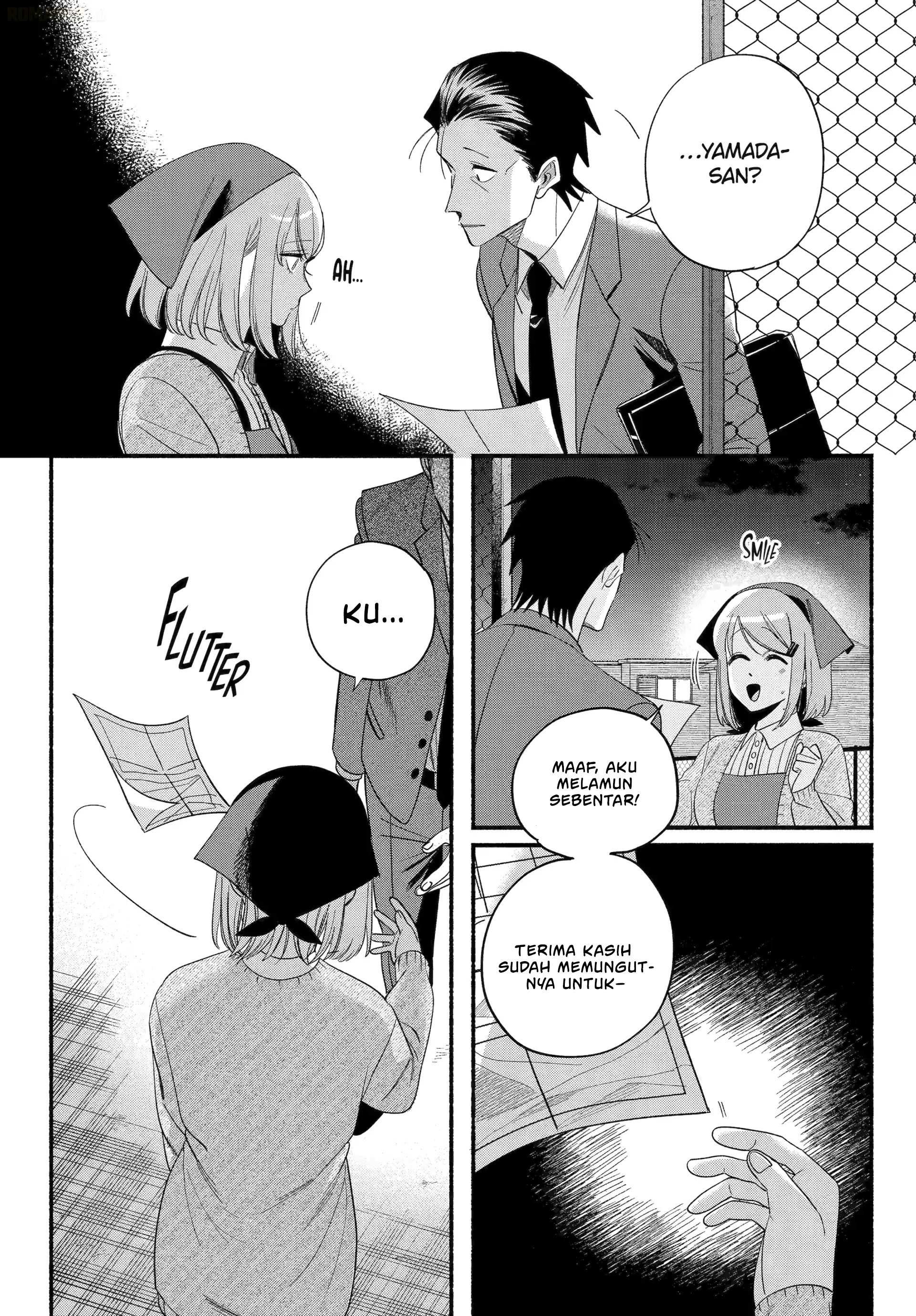 A Story About Smoking at the Back of the Supermarket (Super no Ura de Yani Suu Futari) Chapter 55 Bahasa Indonesia