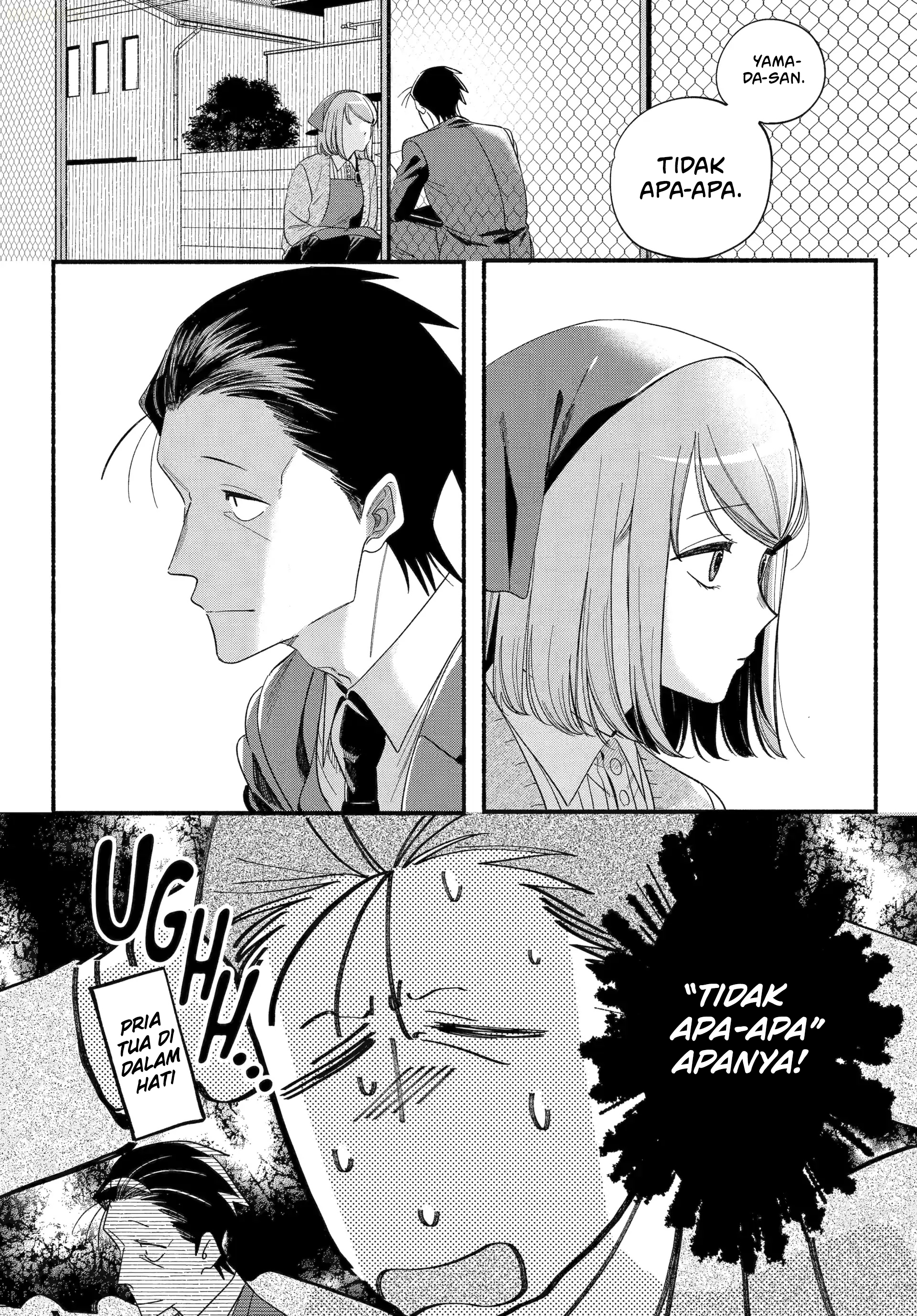 A Story About Smoking at the Back of the Supermarket (Super no Ura de Yani Suu Futari) Chapter 56 Bahasa Indonesia