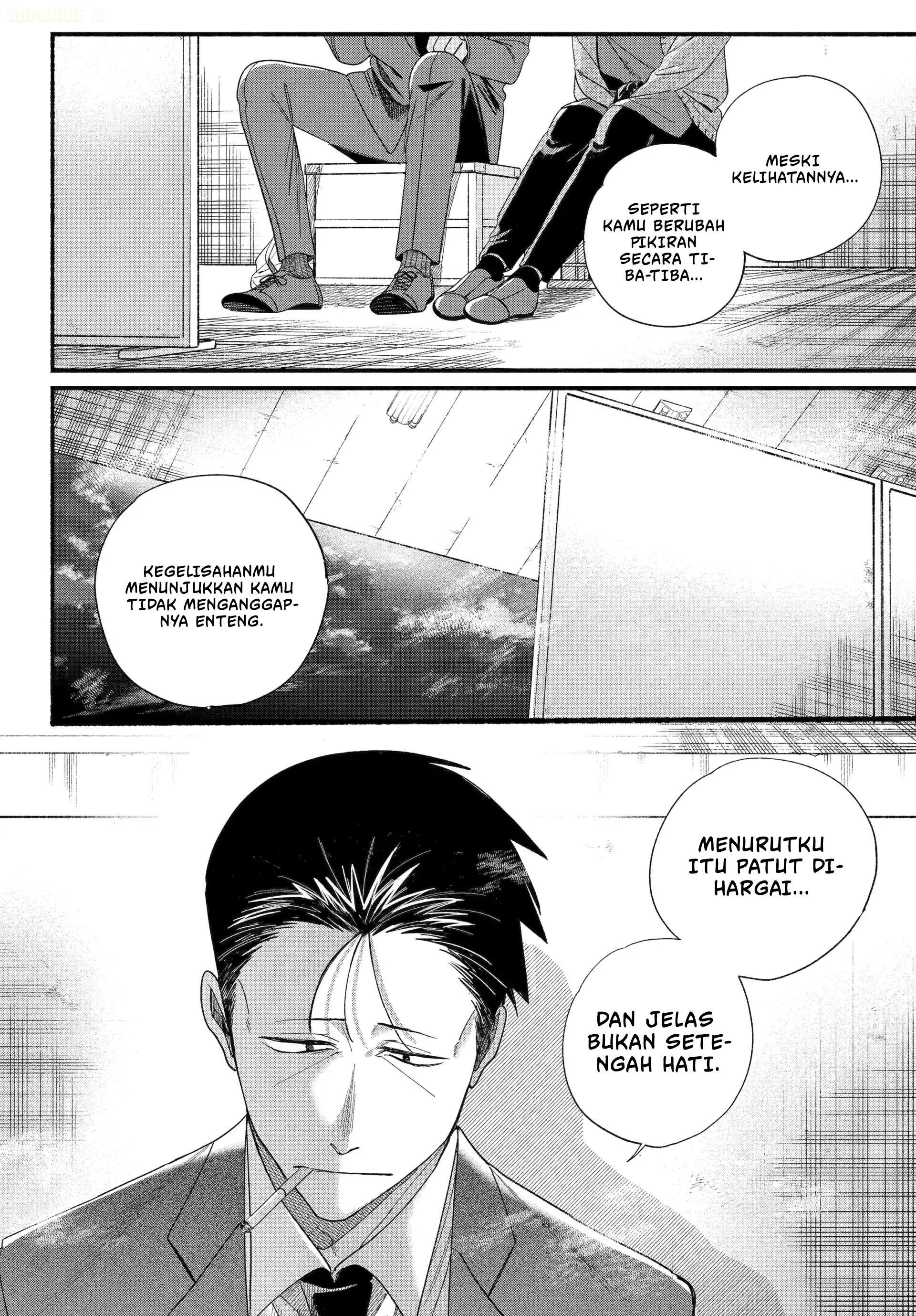 A Story About Smoking at the Back of the Supermarket (Super no Ura de Yani Suu Futari) Chapter 56 Bahasa Indonesia