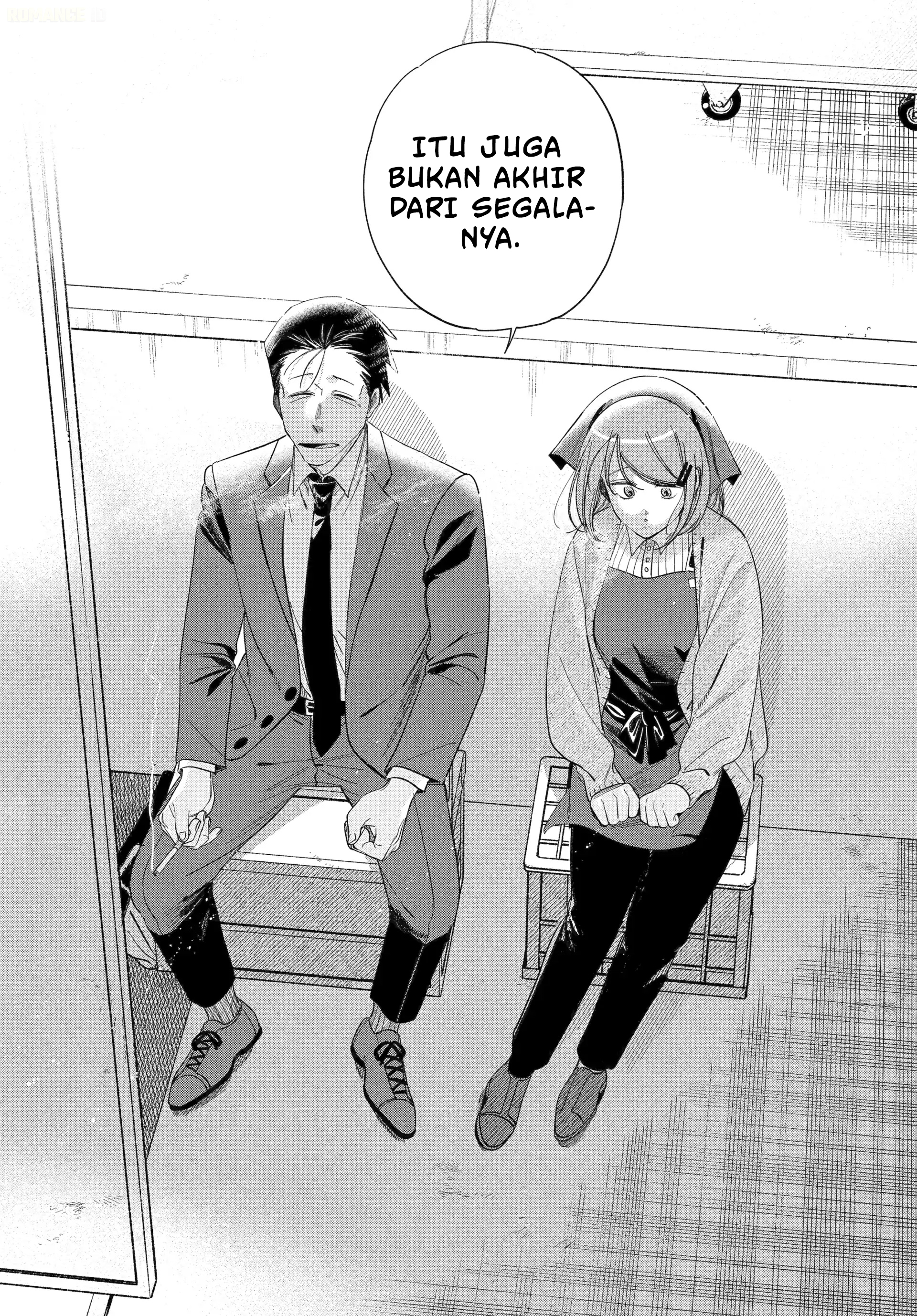 A Story About Smoking at the Back of the Supermarket (Super no Ura de Yani Suu Futari) Chapter 56 Bahasa Indonesia