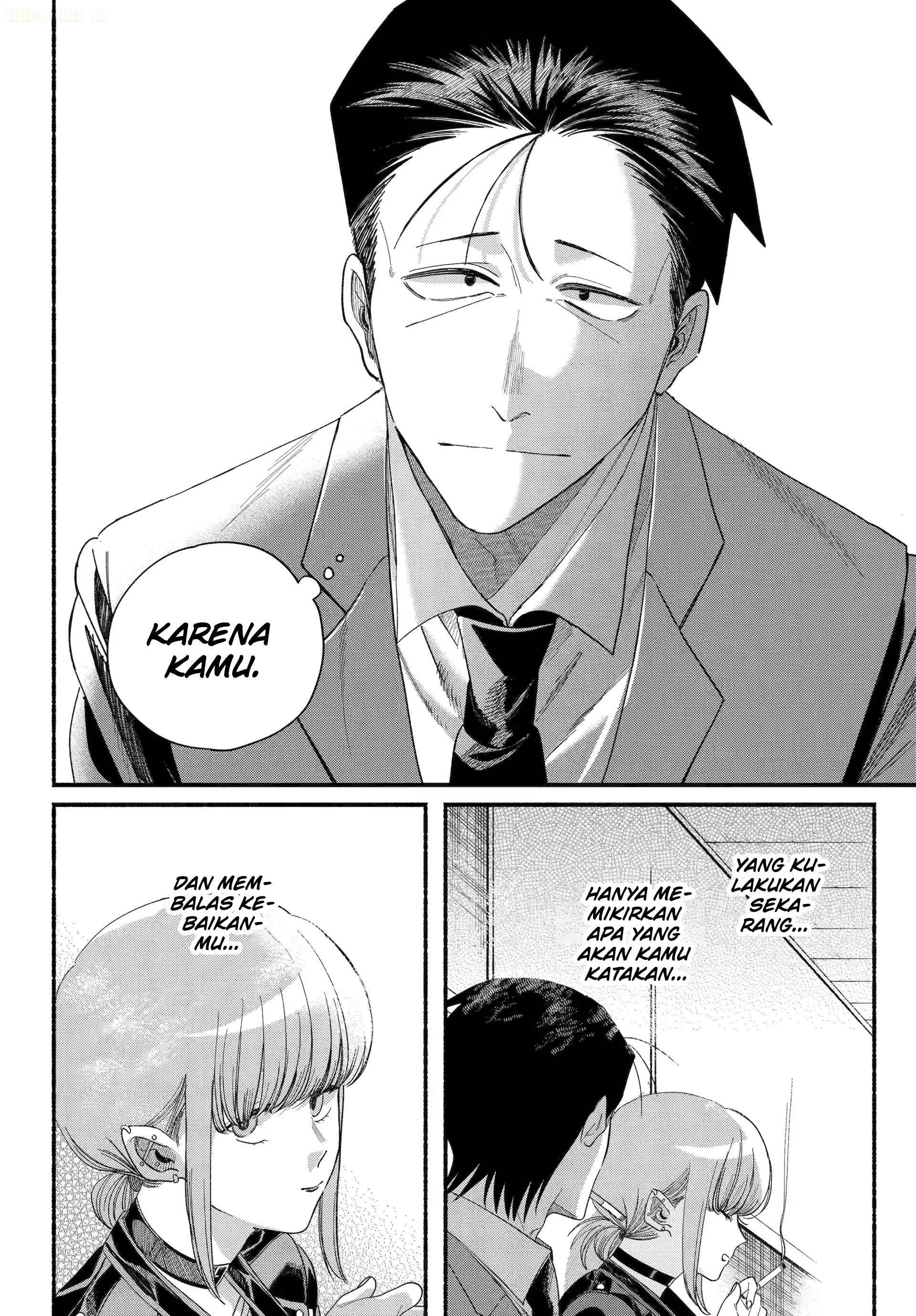 A Story About Smoking at the Back of the Supermarket (Super no Ura de Yani Suu Futari) Chapter 56 Bahasa Indonesia