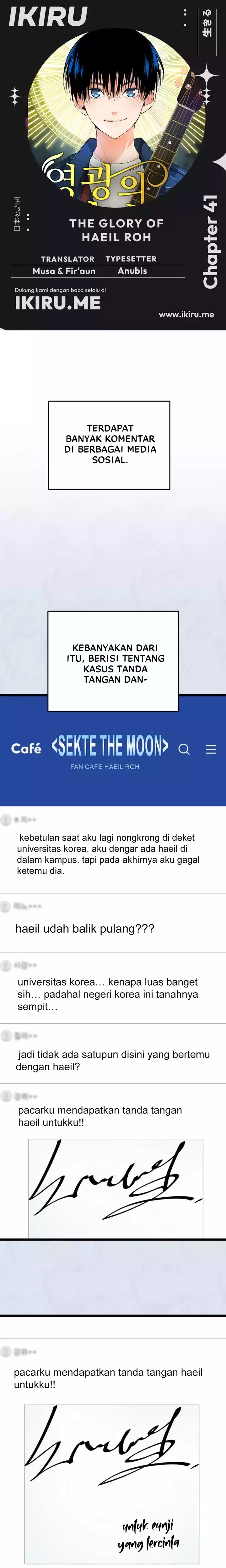 A Tidal Wave of Glory (The Glory of Haeil Roh) Chapter 41 Bahasa Indonesia