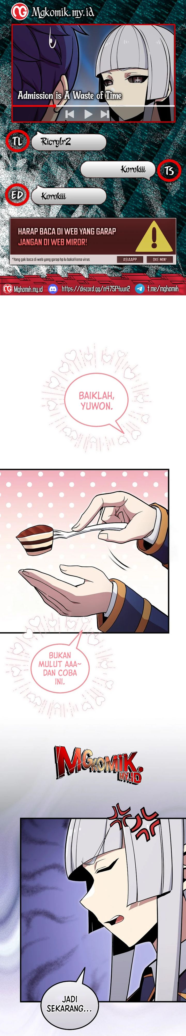 Admission is a Waste of Time Chapter 52 Bahasa Indonesia