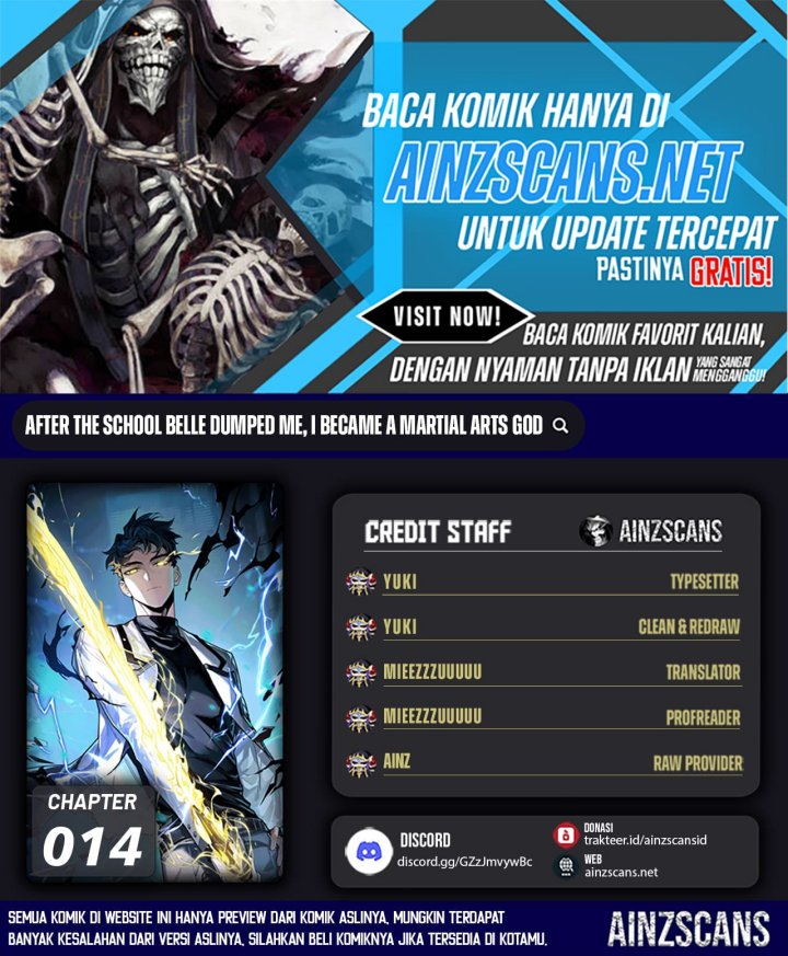 After the High School Goddess Dumped Me I Became a Martial Arts God (After breaking up with the school beauty) Chapter 14 Bahasa Indonesia