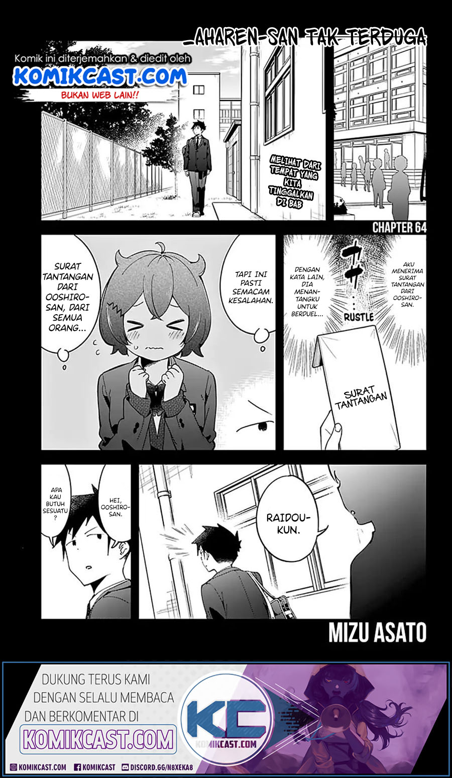 Aharen-san wa Hakarenai Chapter 64 Bahasa Indonesia