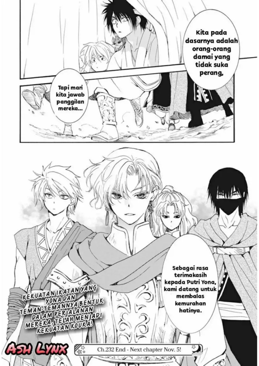 Akatsuki no Yona Chapter 232 Bahasa Indonesia