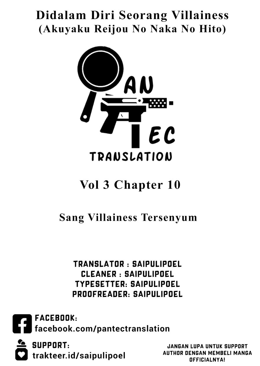 Akuyaku Reijou no Naka no Hito (The One Within the Villainess) Chapter 10 Bahasa Indonesia