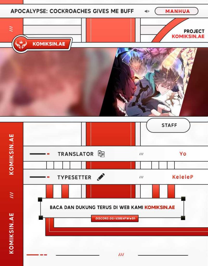 Apocalypse: Cockroaches Gives Me Buff Chapter 37 Bahasa Indonesia