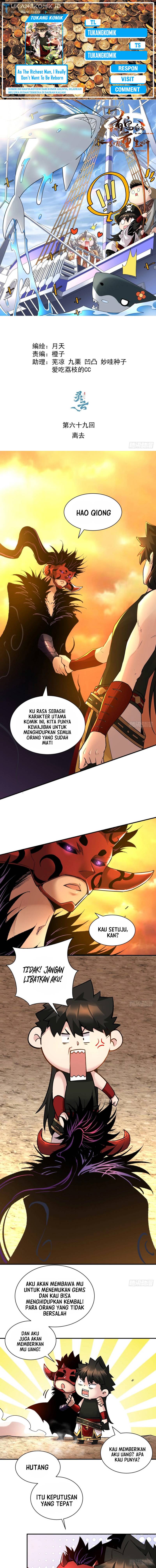 As The Richest Man, I Really Don’t Want To Be Reborn Chapter 69 Bahasa Indonesia