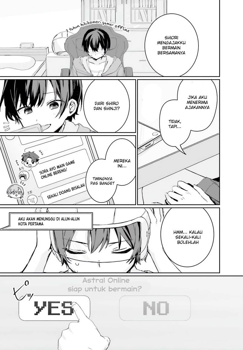 Astral Online – Maou no Noroi de Saikyou Bishoujo ni natta Ore, Saijaku Shoku da ga Cheat Skill de Chou Seichou shite Musou suru chapter 1