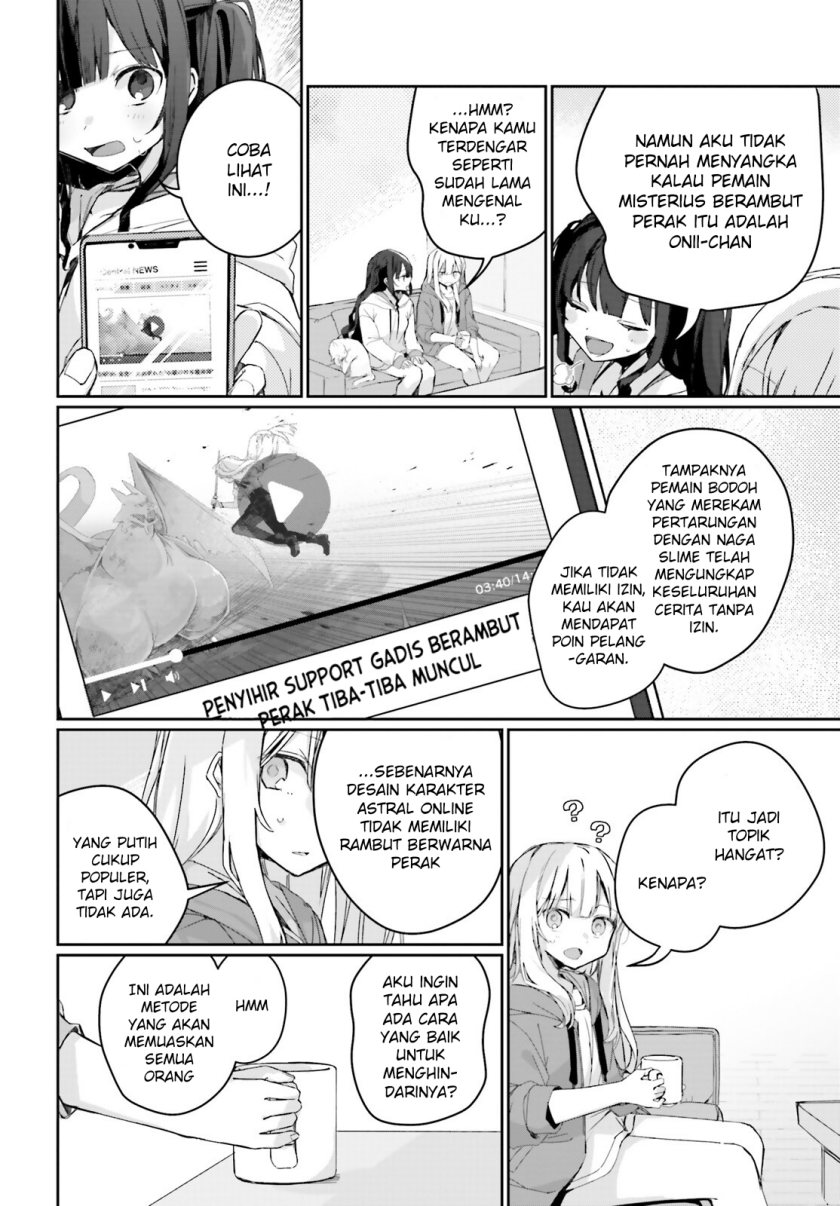 Astral Online – Maou no Noroi de Saikyou Bishoujo ni natta Ore, Saijaku Shoku da ga Cheat Skill de Chou Seichou shite Musou suru Chapter 04.2 Bahasa Indonesia