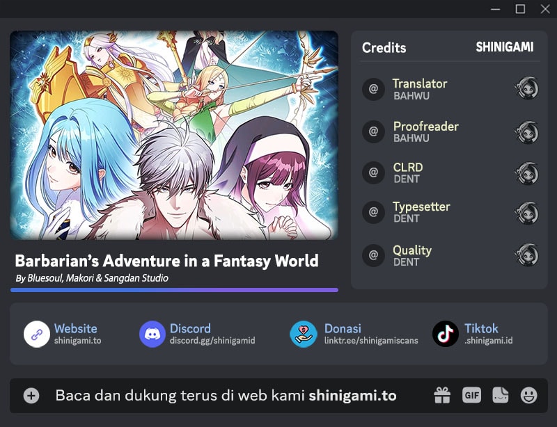 Barbarian’s Adventure In A Fantasy World Chapter 21 Bahasa Indonesia
