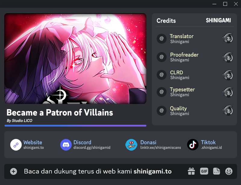 Became The Patron Of Villains Chapter 01 Bahasa Indonesia