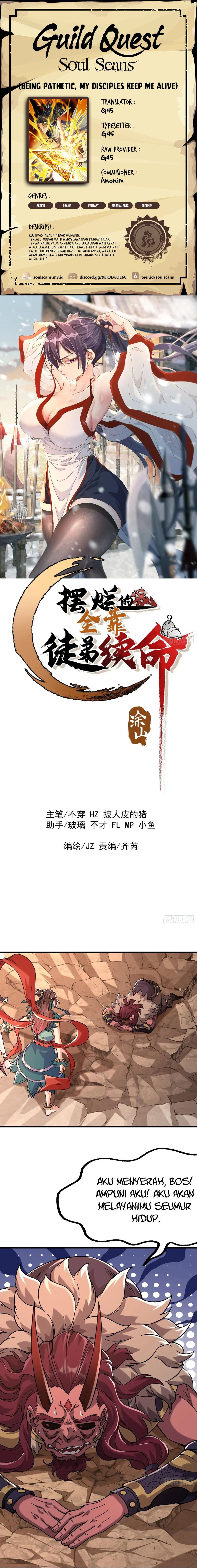 Being Pathetic, My Disciples Keep Me Alive Chapter 13 Bahasa Indonesia