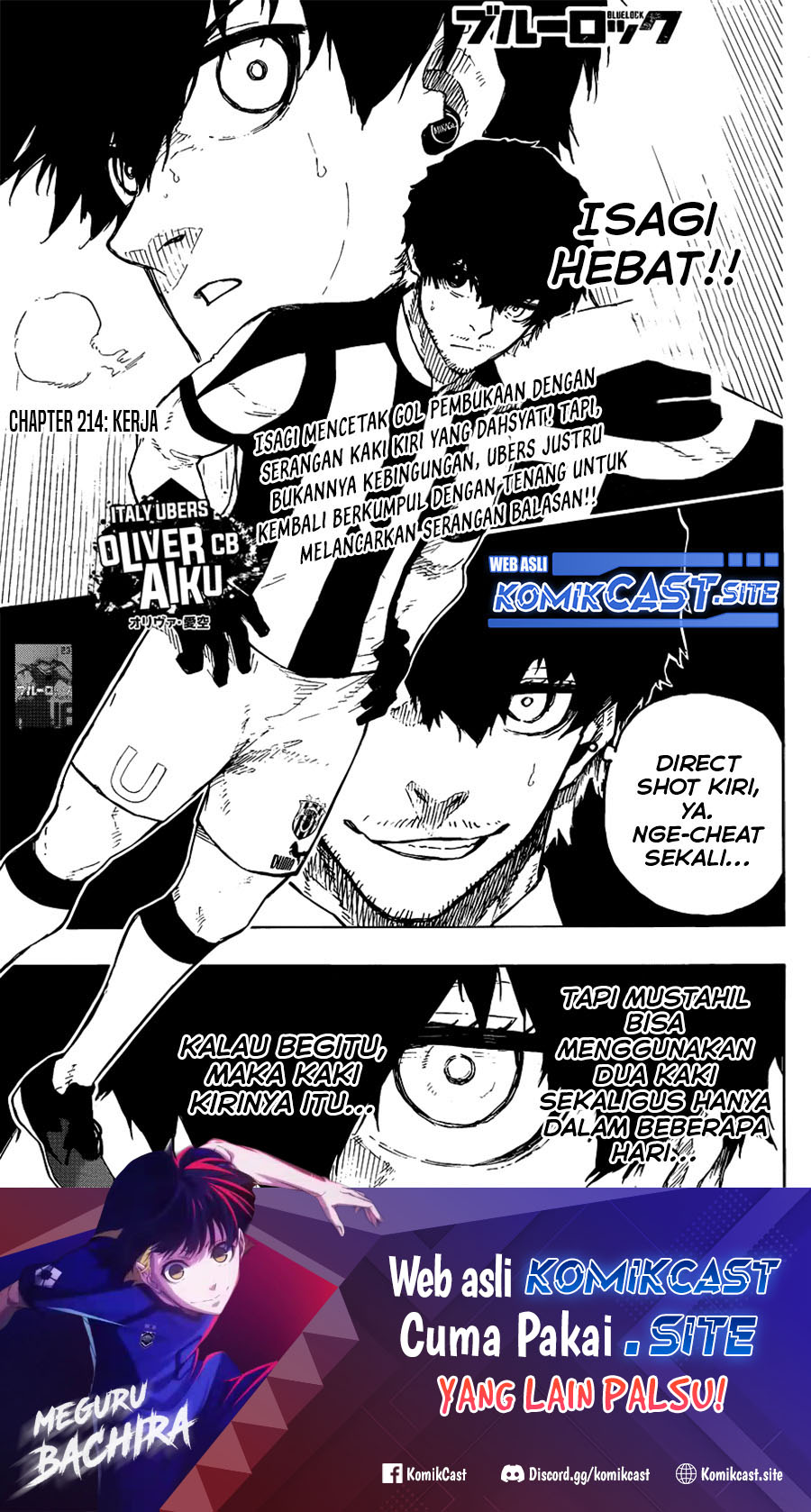 Blue Lock Chapter 214 Bahasa Indonesia