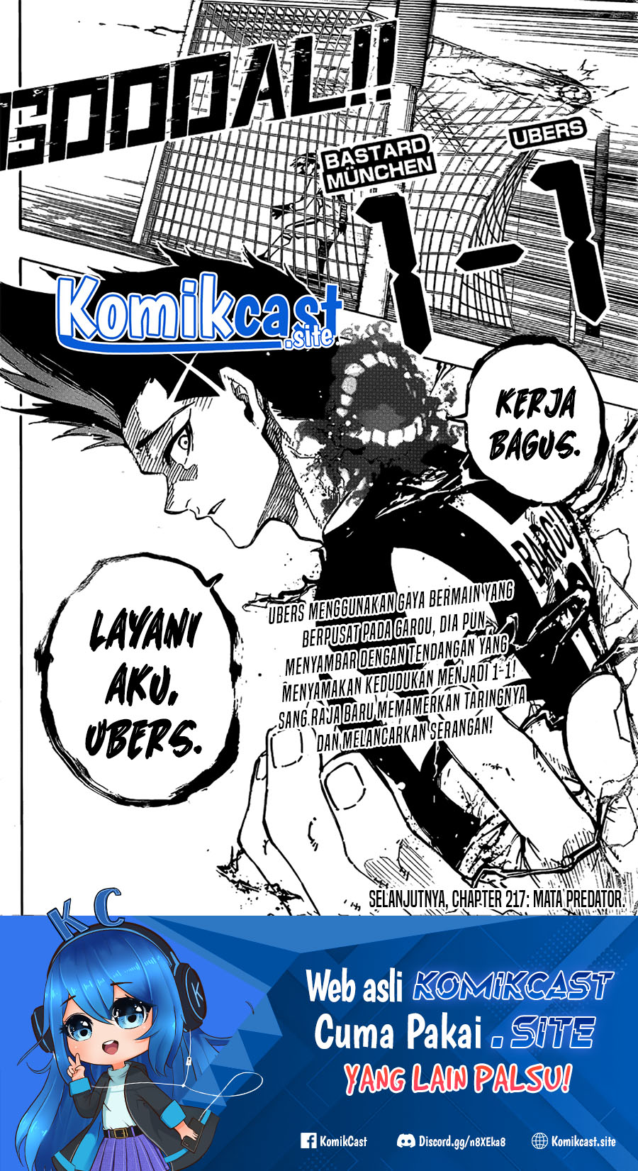 Blue Lock Chapter 216 Bahasa Indonesia