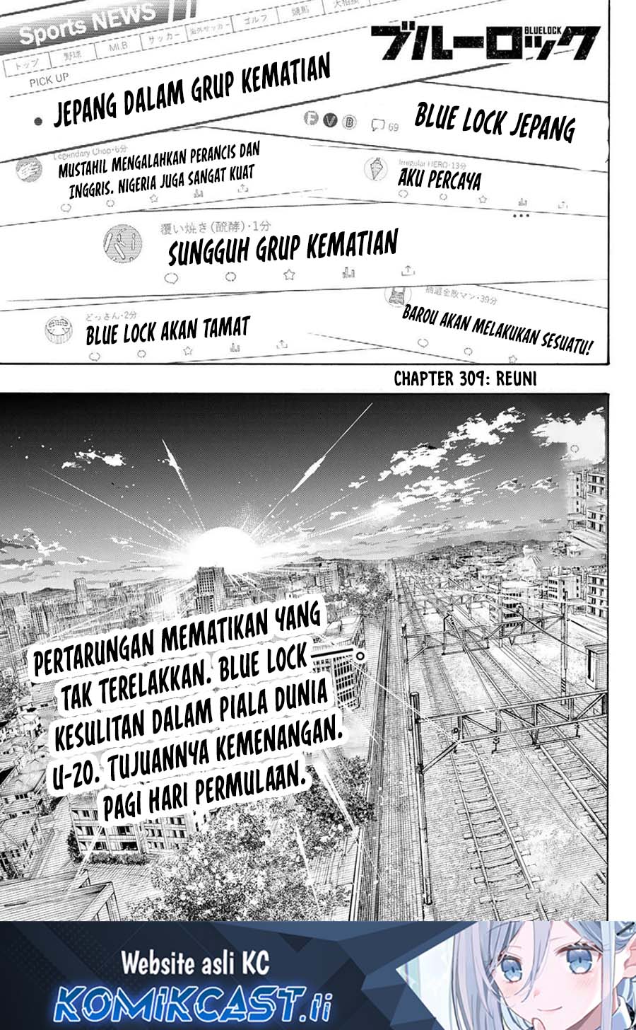 Blue Lock Chapter 309 Bahasa Indonesia