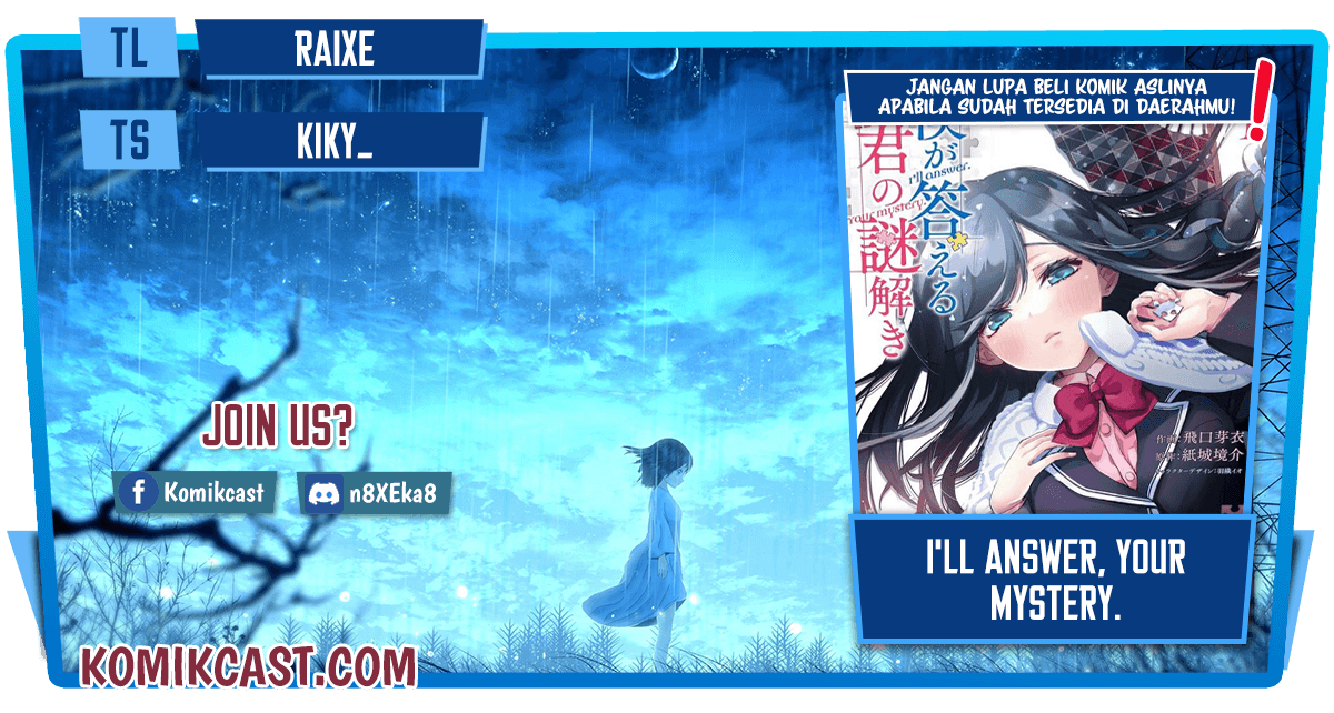 Boku Ga Kotaeru Kimi No Nazotoki Chapter 01.1 Bahasa Indonesia