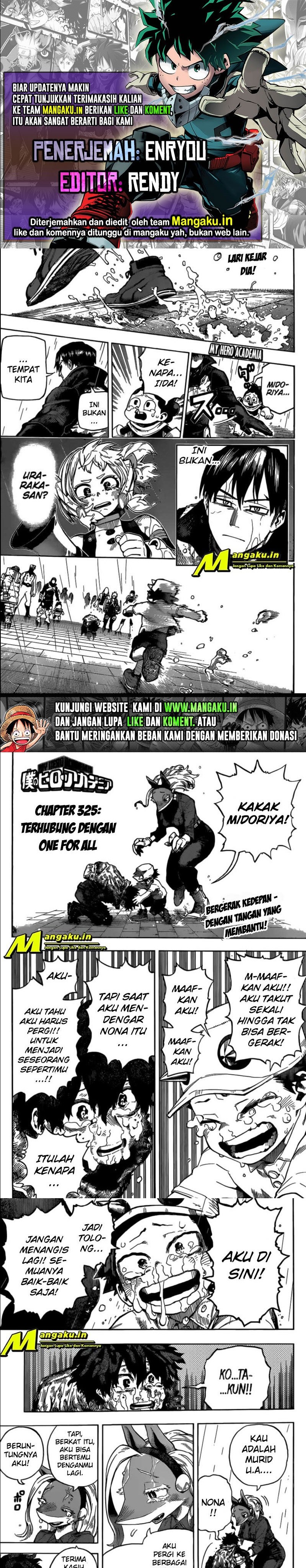 Boku no Hero Academia chapter 325