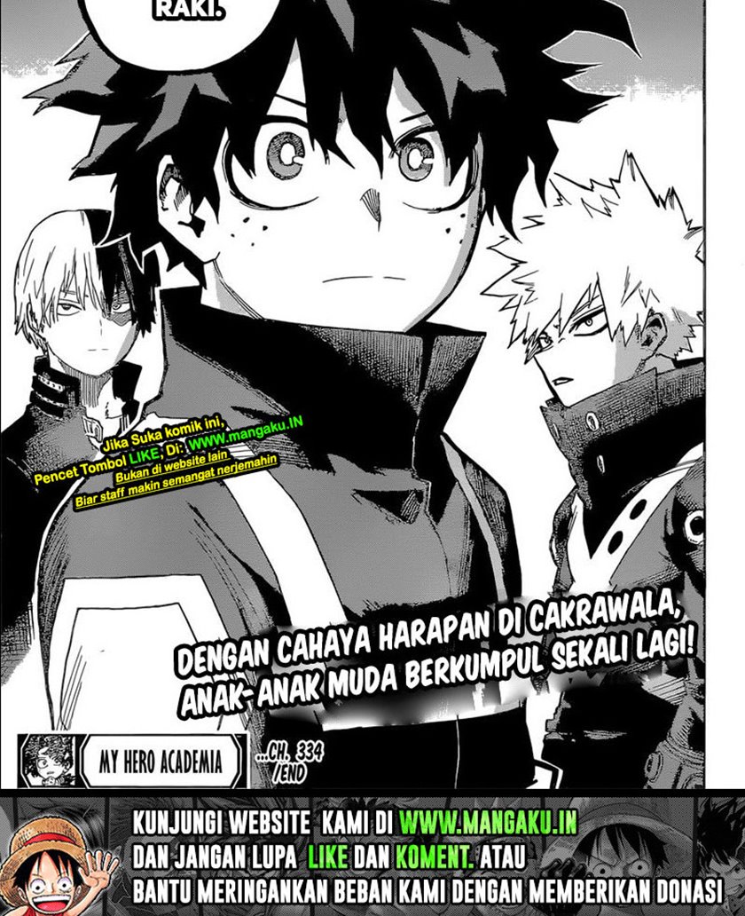 Boku no Hero Academia Chapter 334 Bahasa Indonesia