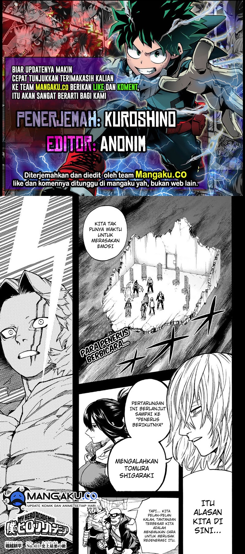 Boku no Hero Academia chapter 411