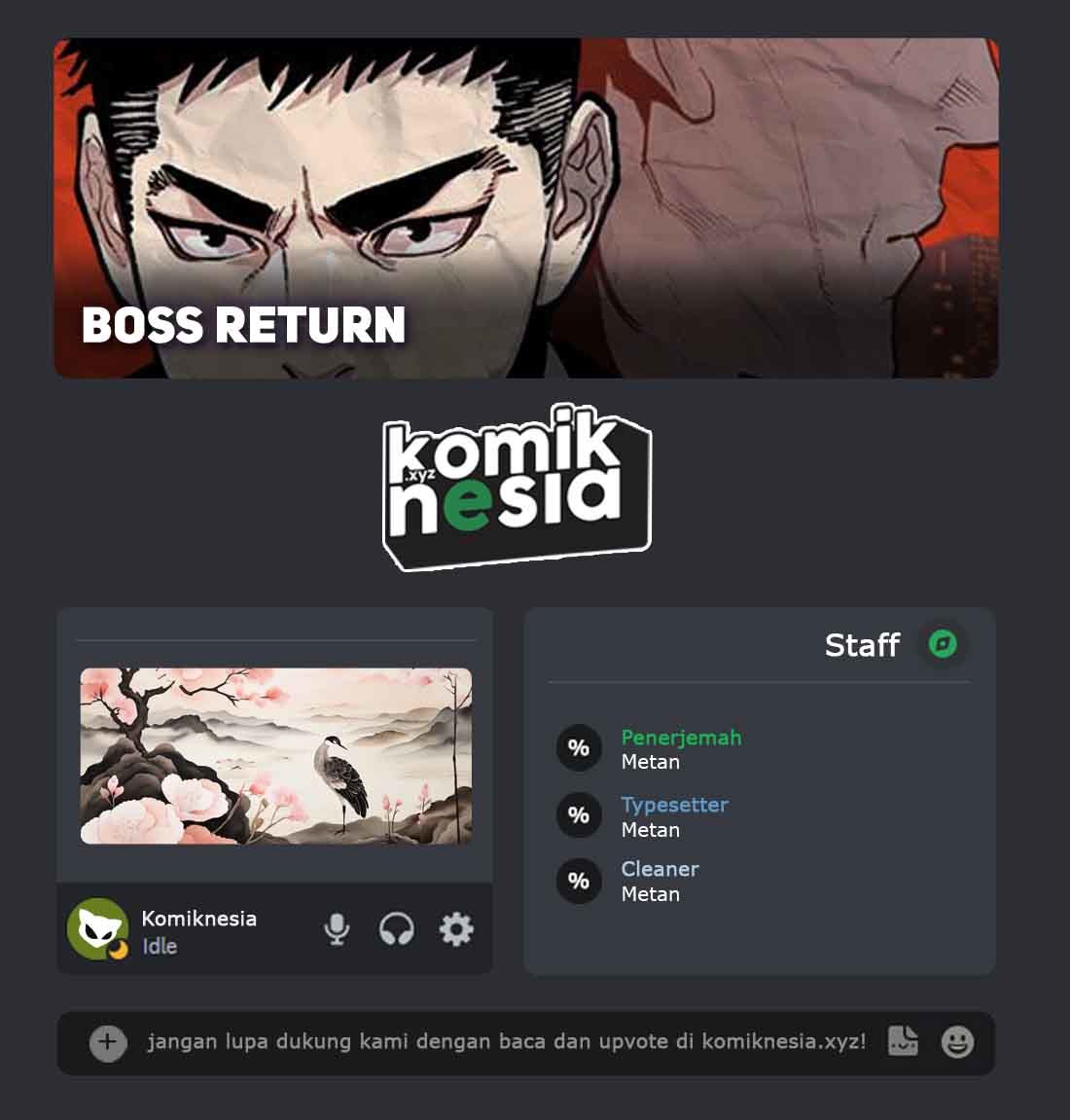 Boss Return Chapter 18 Bahasa Indonesia