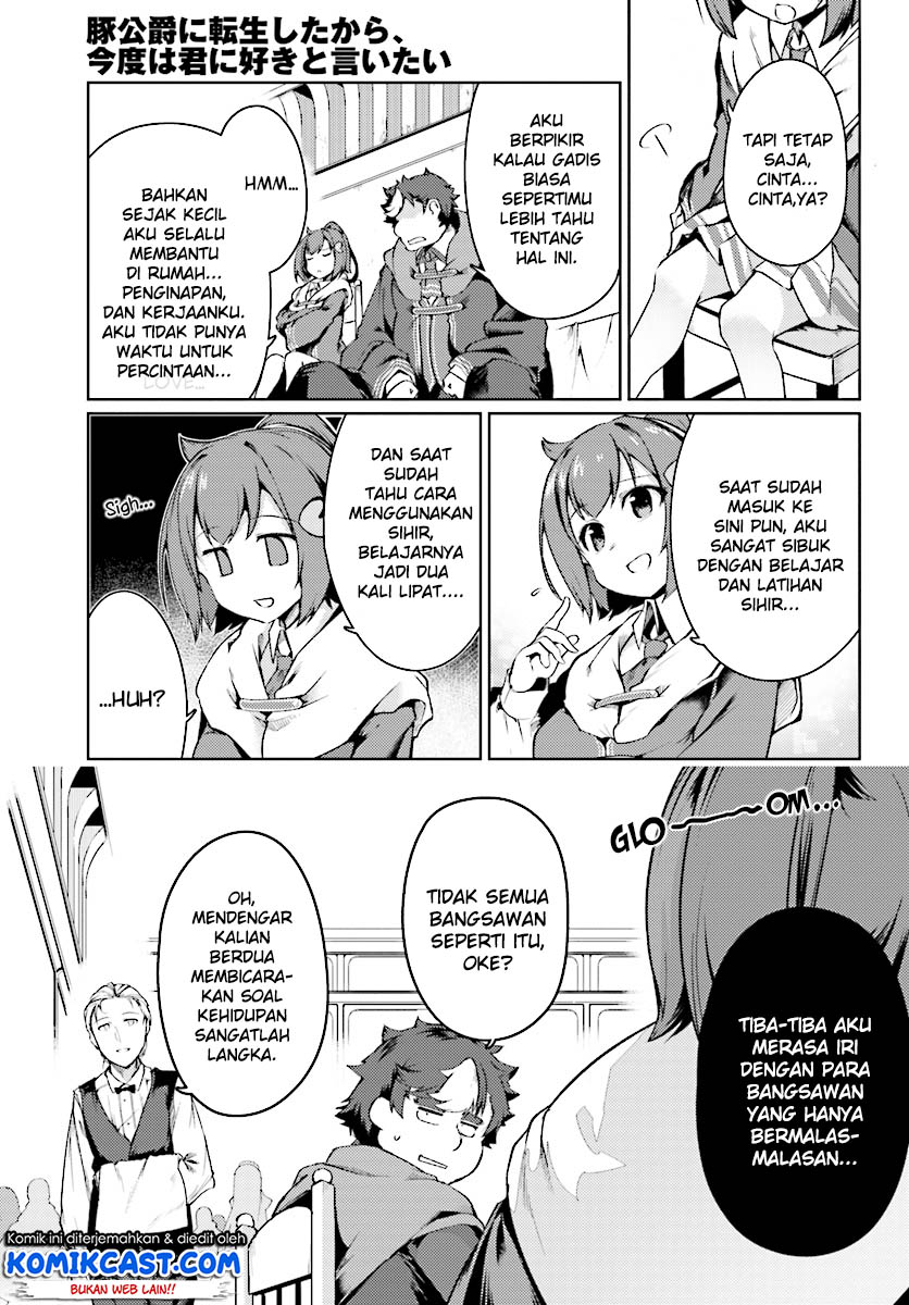 Buta Koushaku ni Tensei Shitakara, Kondo wa Kimi ni Suki to Iitai Chapter 12 Bahasa Indonesia