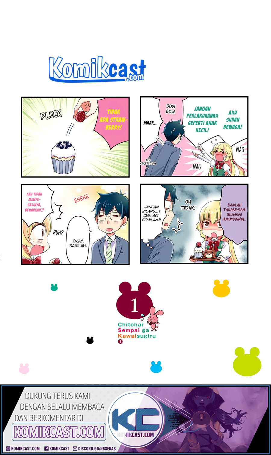 Chicchai Senpai ga Kawaisugiru Chapter 15.1 Bahasa Indonesia