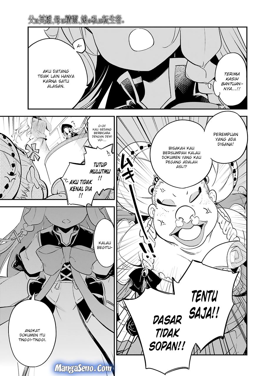 Chichi wa Eiyuu, Haha wa Seirei, Musume no Watashi wa Tenseisha Chapter 06 Bahasa Indonesia