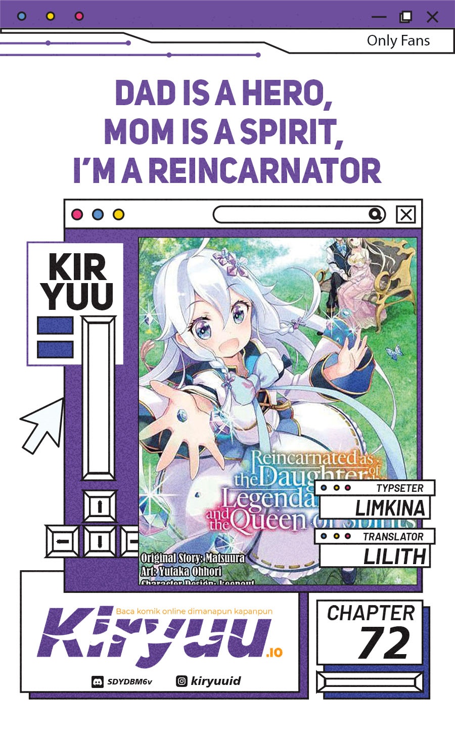 Chichi wa Eiyuu, Haha wa Seirei, Musume no Watashi wa Tenseisha Chapter 72 Bahasa Indonesia