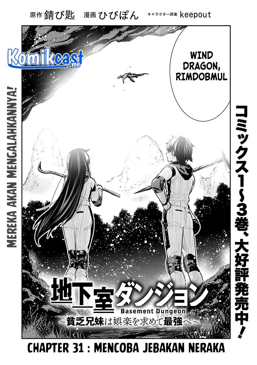 Chikashitsu Dungeon: Binbou Kyoudai wa Goraku o Motomete Saikyou e Chapter 31 Bahasa Indonesia