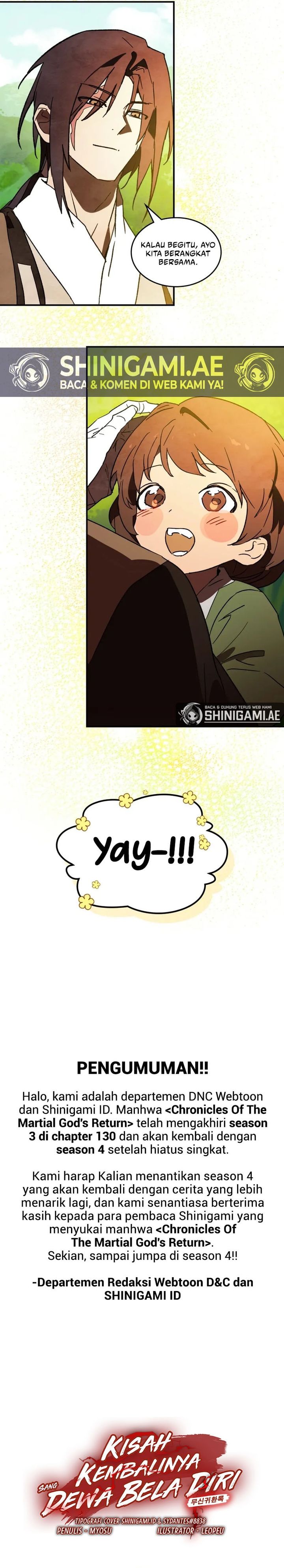 Chronicles Of The Martial God’s Return Chapter 130 Bahasa Indonesia