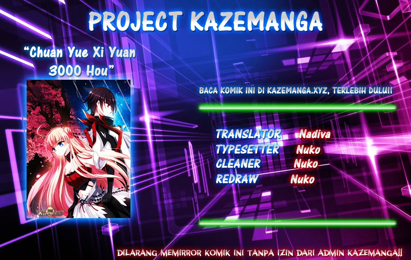 Chuan Yue Xi Yuan 3000 Hou Chapter 15 Bahasa Indonesia