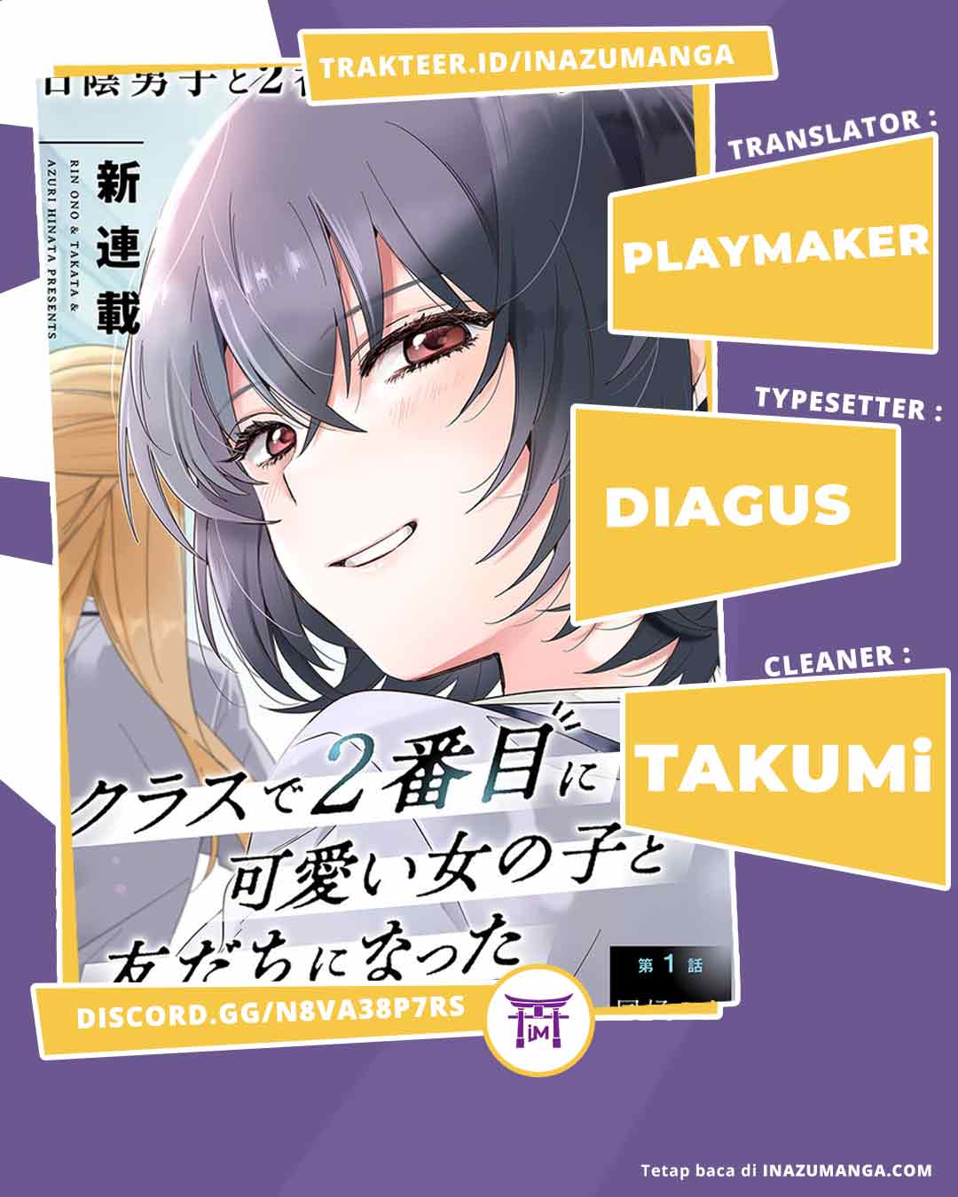 Class de 2 Banme ni Kawaii Onna no Ko to Tomodachi ni Natta chapter 2