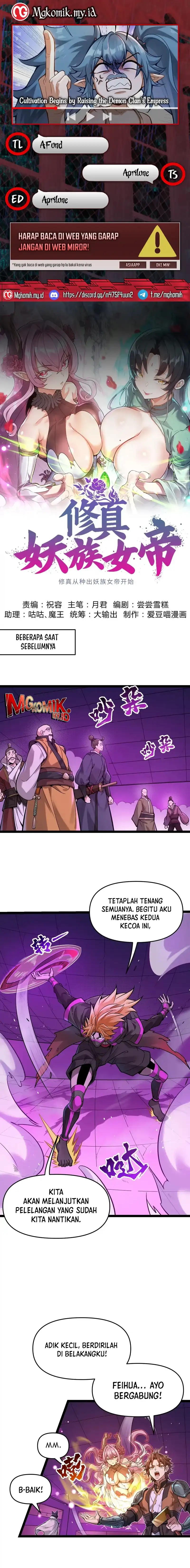 Cultivation Begins by Raising the Demon Clan’s Empress Chapter 11 Bahasa Indonesia