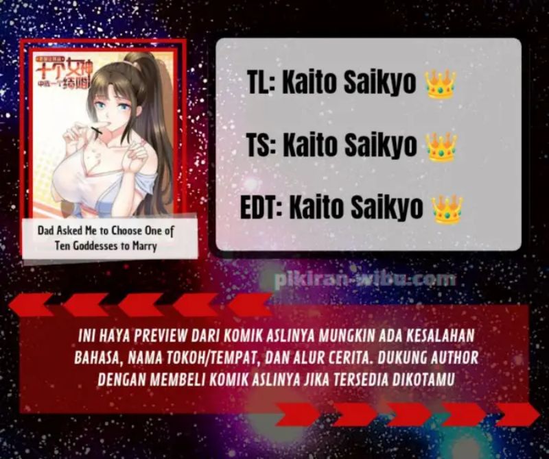 Dad Asked Me to Choose One of Ten Goddesses to Marry Chapter 11 Bahasa Indonesia