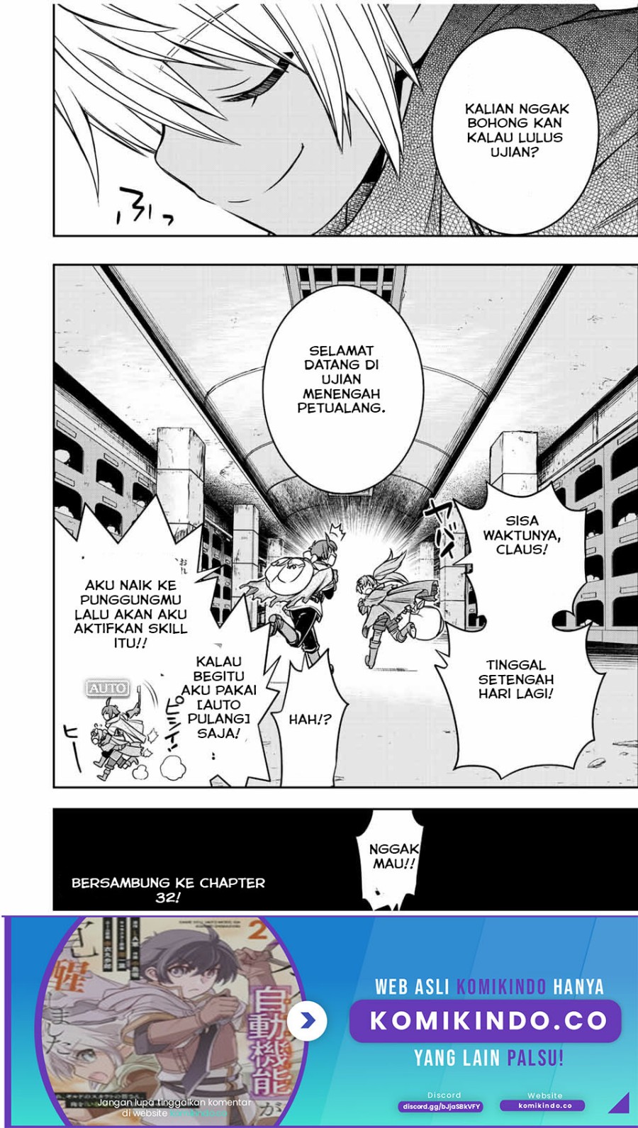 Dame Skill [Auto Mode] ga Kakuseishimashita Chapter 31 Bahasa Indonesia
