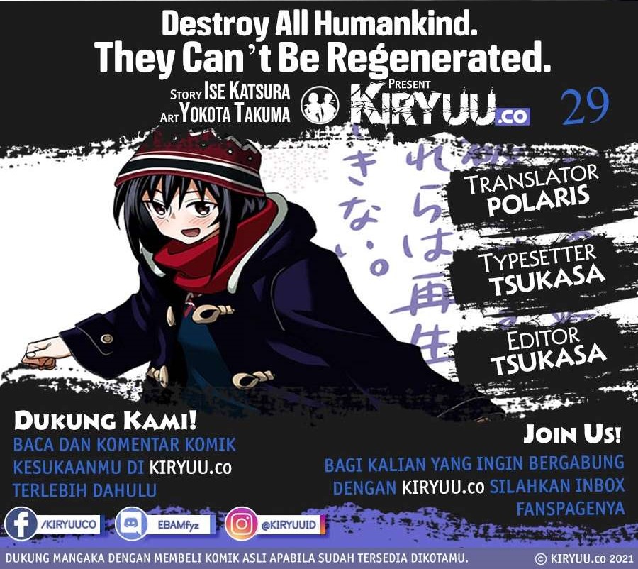 Destroy All Humankind They Can’t Be Regenerated Chapter 29 Bahasa Indonesia