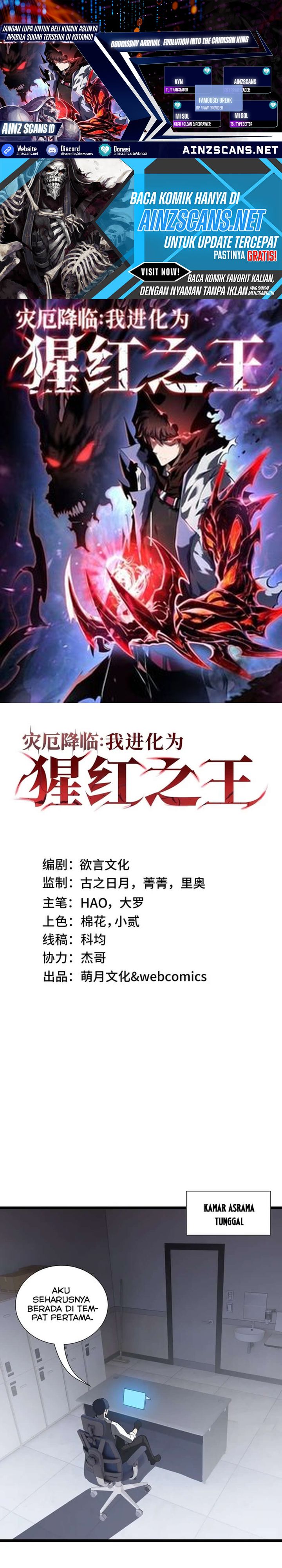 Disaster Comes: I Evolve Into the Crimson King Chapter 10 Bahasa Indonesia