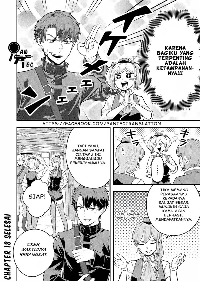 Dokushin Kizoku wa Isekai wo Ouka Suru: Kekkon Shinai Otoko no Yuuga na Ohitori-sama Life Chapter 18 Bahasa Indonesia