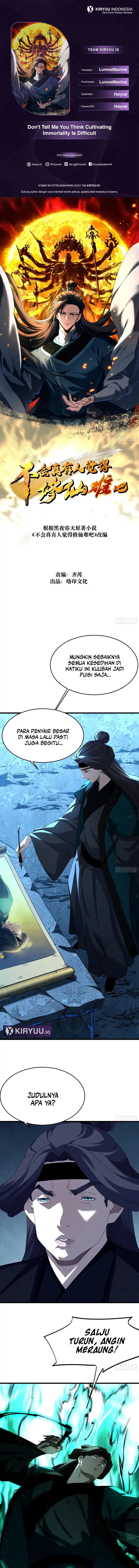 Don’t Tell Me You Think Cultivating Immortality Is Difficult Chapter 29 Bahasa Indonesia